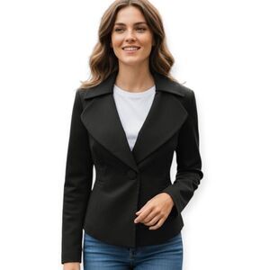 HALOGEN BLACK 2 BUTTON BLAZER SZ.S EUC.